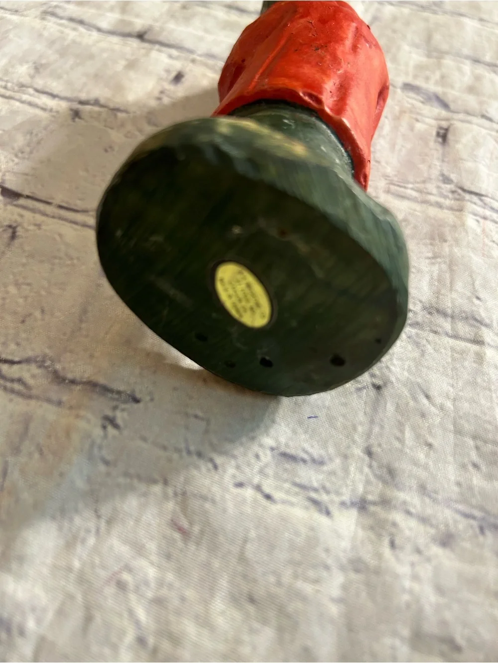 A.A.IMPORTING CO. MADE IN TAIWAN PAINTED SANTA WITH GREEN BRANCH TREE HEAVY